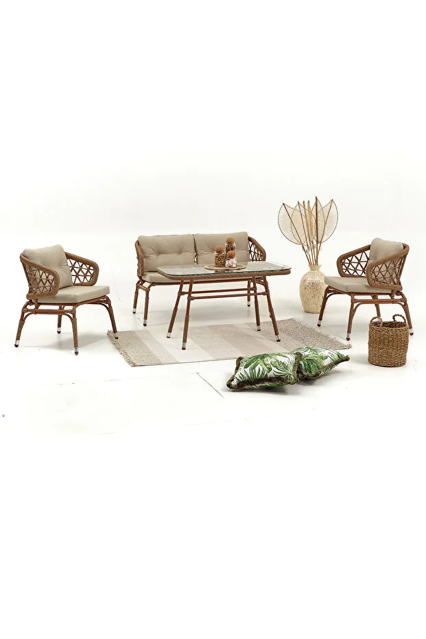 SERRA İKİLİ BAHÇE BALKON TAKIMI 2+1+1+MASA